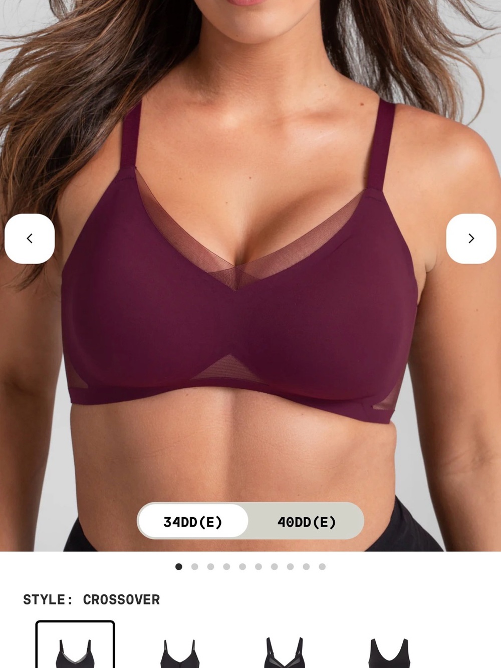 HONEYLOVE Wireless Seamless Comfort Bra - Burgundy 3X
